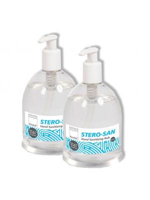 Stero-san Hand Sanitising Rub 500ml two Pack