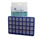 PILL ORGANISER SLIDE COVER 28 COMPARTMENT BLUE/GREEN 